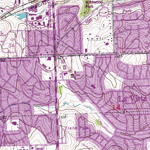 Topographic Map of Trinity United Methodist Church, NE