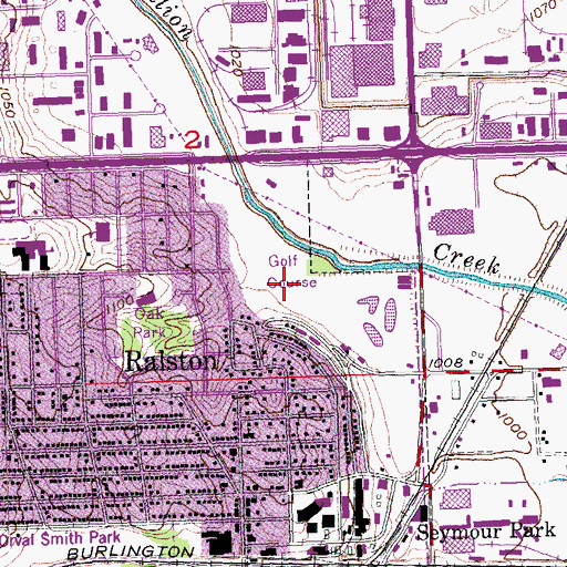 Topographic Map of Lakeview Golf Course, NE