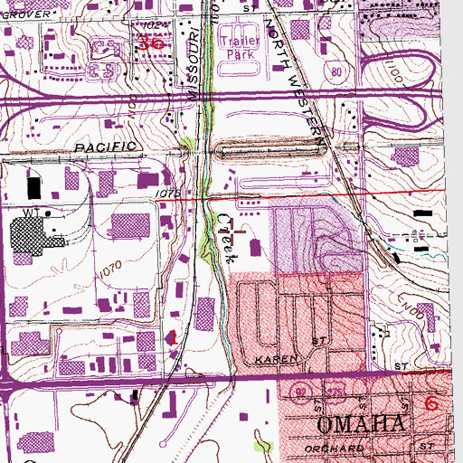 Topographic Map of Karen Park, NE