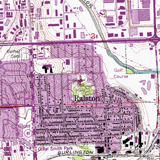 Topographic Map of Saint Gerald Catholic School, NE