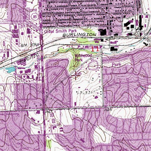 Topographic Map of Wildewood Elementary School, NE