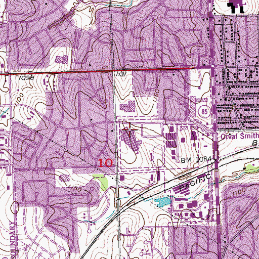 Topographic Map of Ralston High School, NE