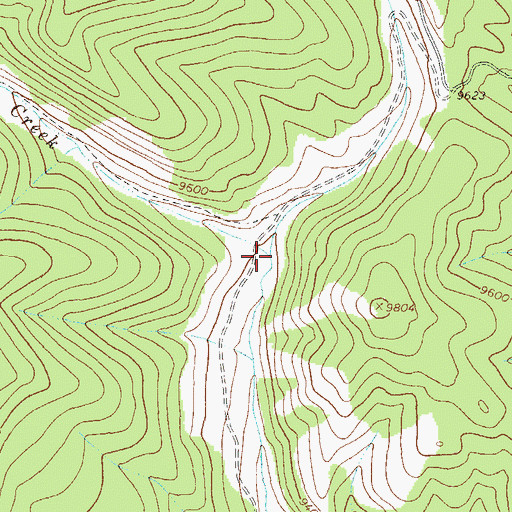 Topographic Map of Cantonment Creek, CO