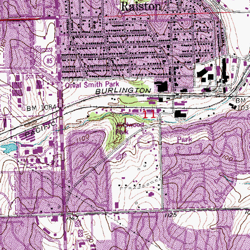 Topographic Map of Wildewood Park, NE