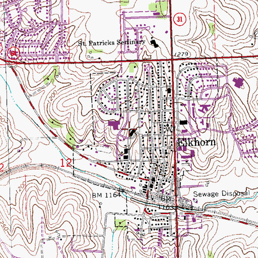 Topographic Map of Westridge Elementary School, NE