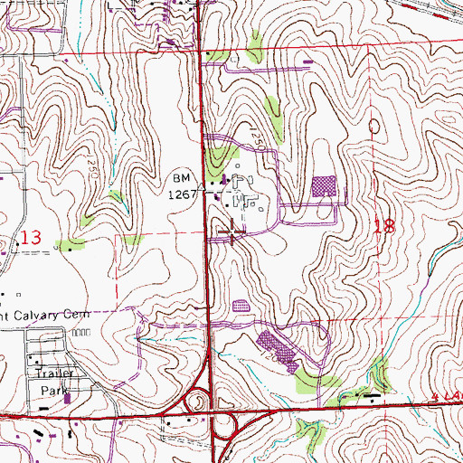 Topographic Map of Elkhorn Community Church, NE