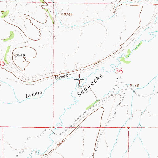 Topographic Map of Luders Creek, CO