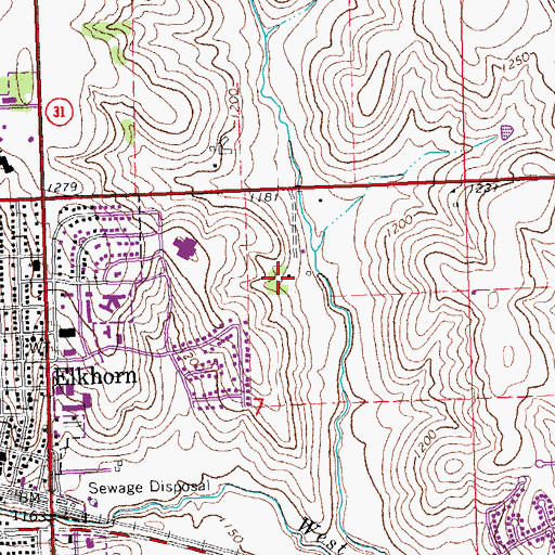 Topographic Map of Our Saviours Baptist Church, NE