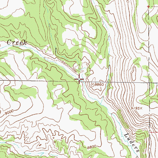 Topographic Map of Benny Creek, CO