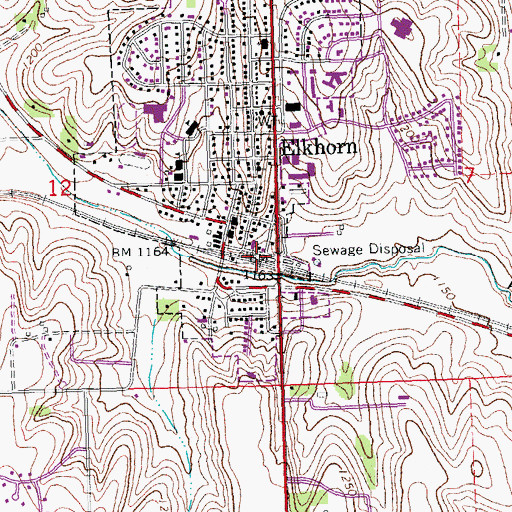 Topographic Map of Elkhorn, NE