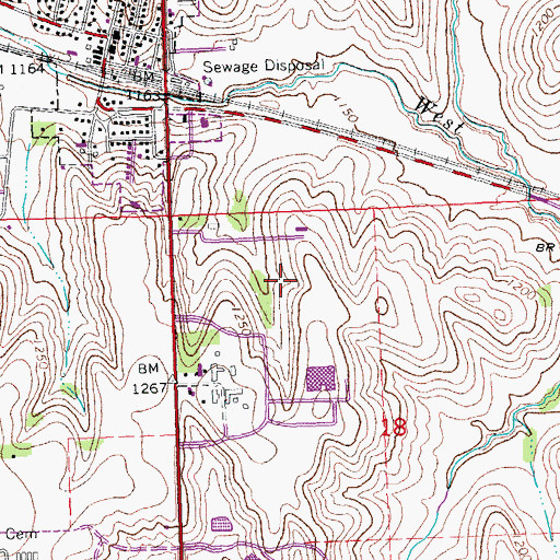 Topographic Map of Elkhorn Ridge Golf Course, NE