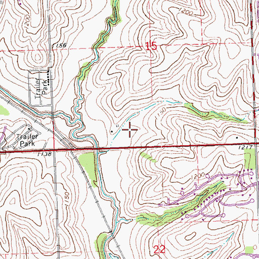 Topographic Map of Aldrich Elementary School, NE