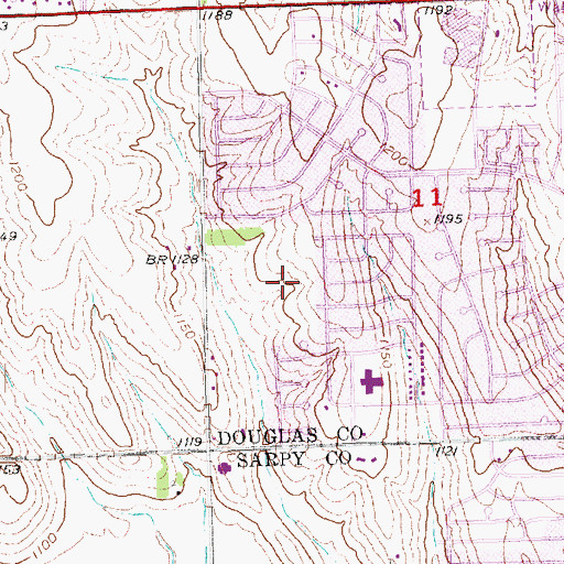 Topographic Map of Harry Andersen Middle School, NE