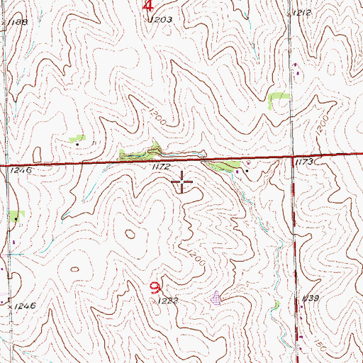Topographic Map of Russell Middle School, NE
