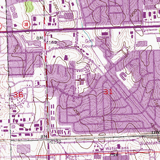 Topographic Map of Cody Elementary School, NE