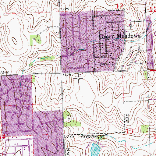 Topographic Map of Ezra Millard Elementary School, NE
