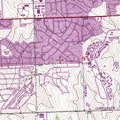 Topographic Map of Hitchcock Elementary School, NE