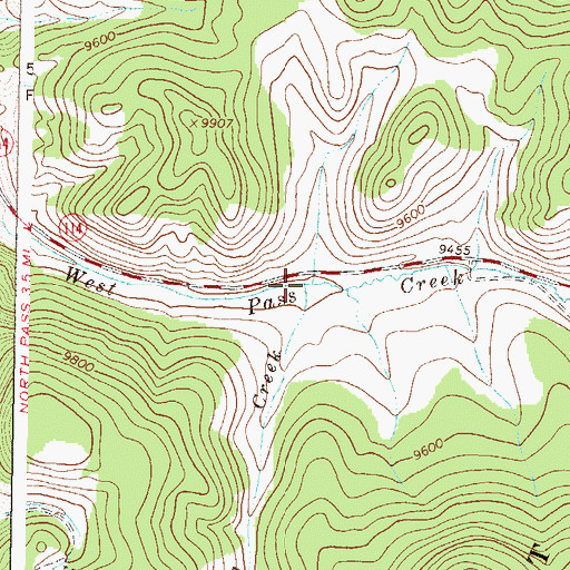 Topographic Map of Spring Creek, CO
