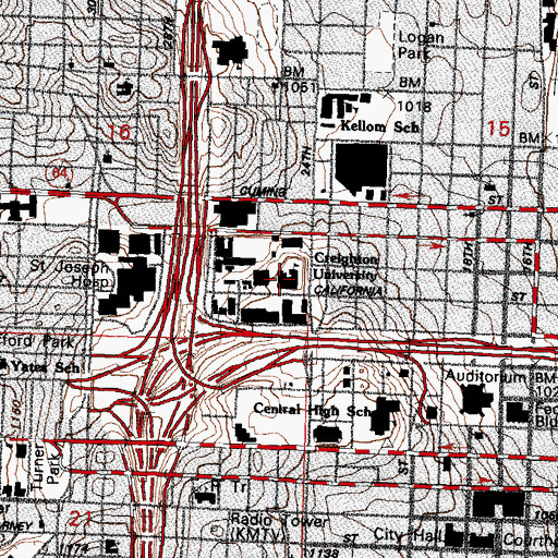 Topographic Map of Administration Building, NE