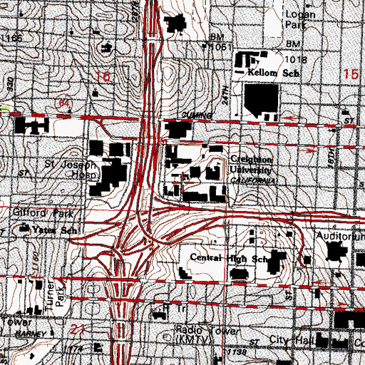 Topographic Map of Communication Arts Building, NE