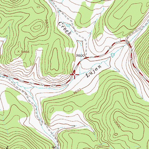 Topographic Map of Slane Creek, CO