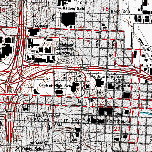 Topographic Map of Kenefick Hall, NE