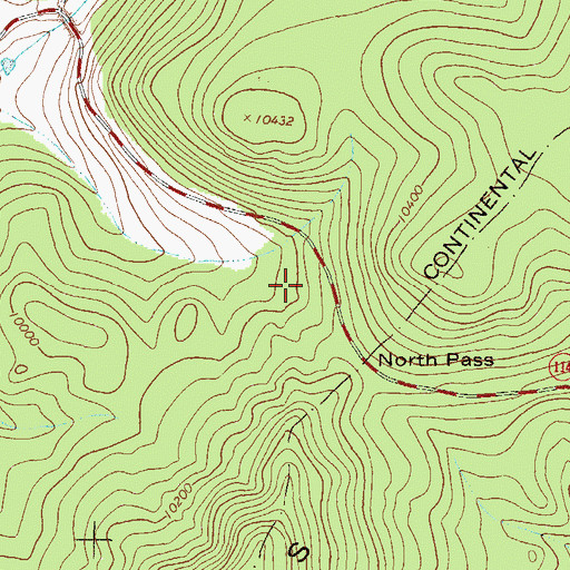 Topographic Map of North Pass, CO