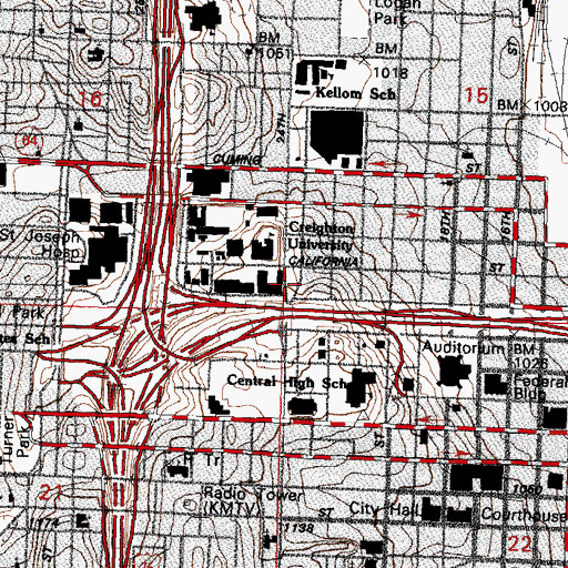 Topographic Map of Lied Education Center for the Arts, NE