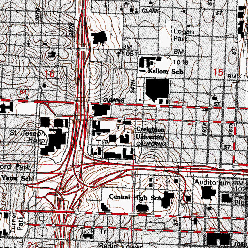 Topographic Map of Old Gymnasium, NE