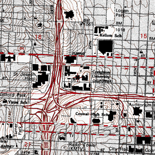 Topographic Map of Reinert Alumni Memorial Library, NE