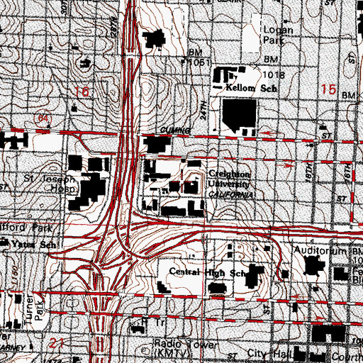 Topographic Map of Saint Johns Church, NE