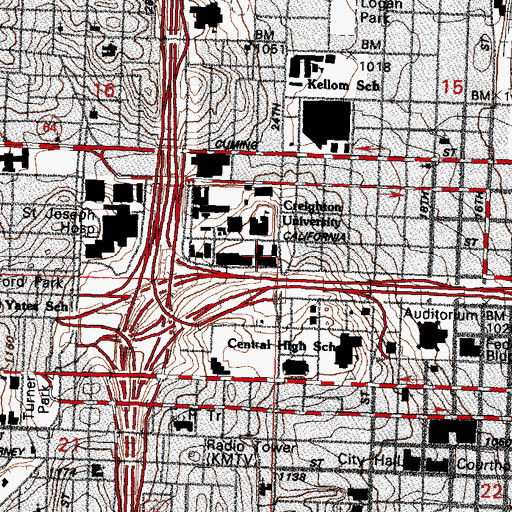 Topographic Map of Swanson Hall, NE