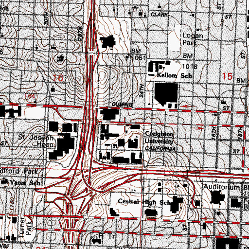 Topographic Map of Markoe Hall, NE