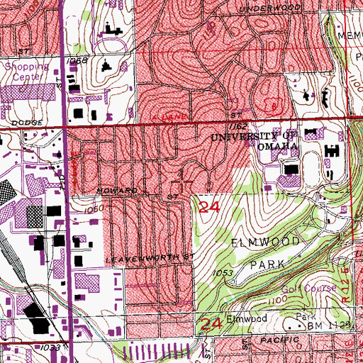 Topographic Map of Facilities Management and Planning Building, NE