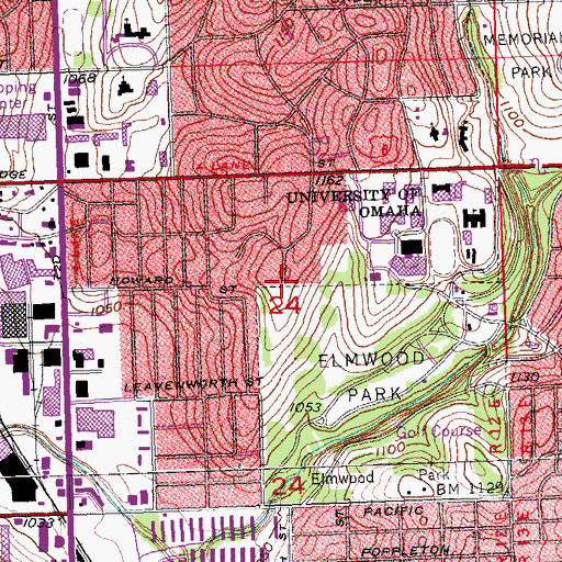 Topographic Map of Social Work Building, NE