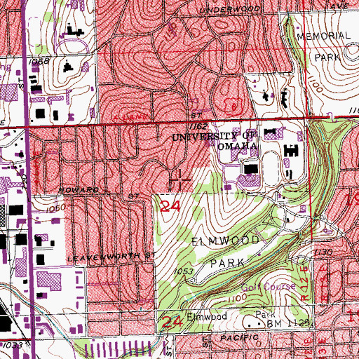 Topographic Map of Criminal Justice Building, NE