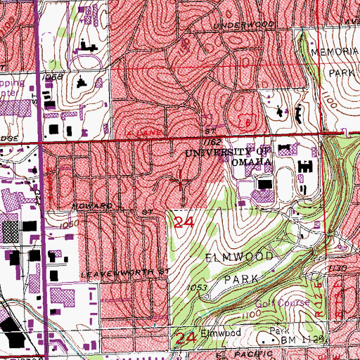 Topographic Map of Army ROTC Building, NE