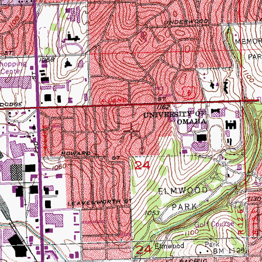 Topographic Map of Department of Public Administration Building, NE