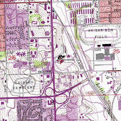 Topographic Map of College Center, NE