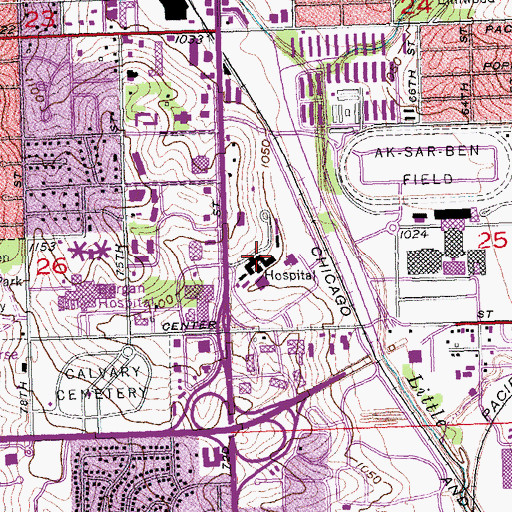 Topographic Map of Administration and Classroom Building, NE