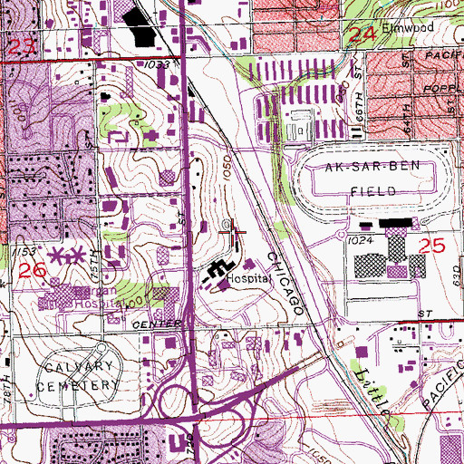 Topographic Map of Gallagher Hall, NE