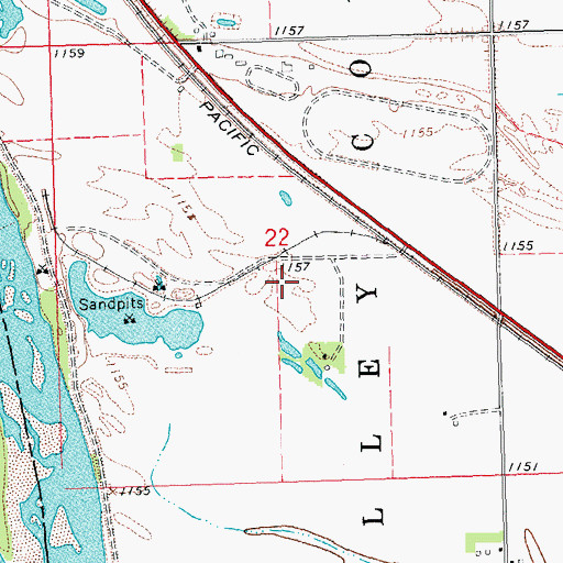 Topographic Map of Werner Airport, NE