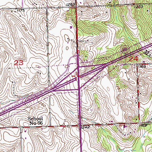 Topographic Map of Interchange 9, NE