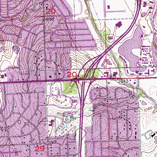 Topographic Map of Interchange 2, NE