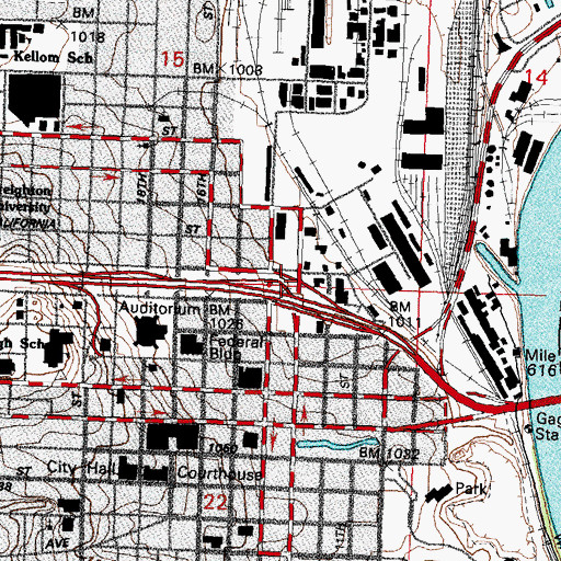 Topographic Map of Interchange 3, NE