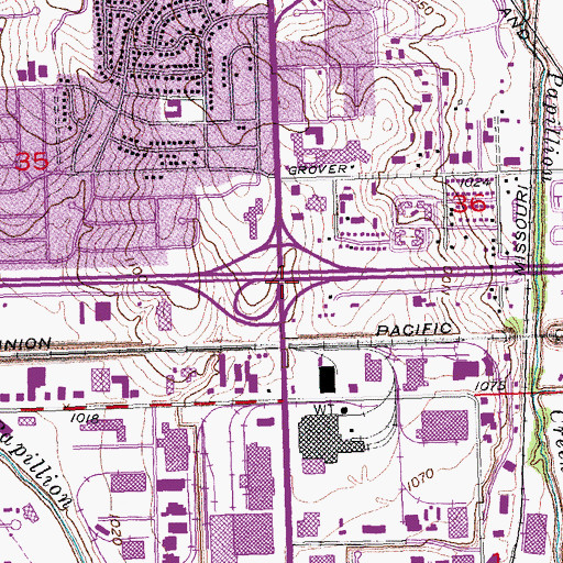 Topographic Map of Interchange 449, NE