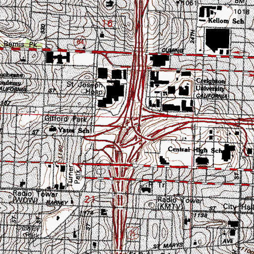 Topographic Map of Interchange 2D, NE