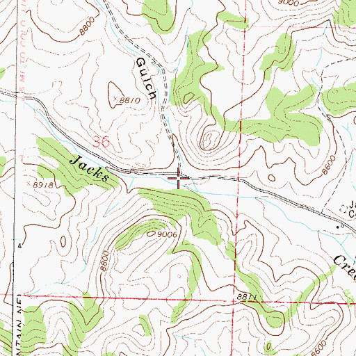 Topographic Map of Ward Gulch, CO