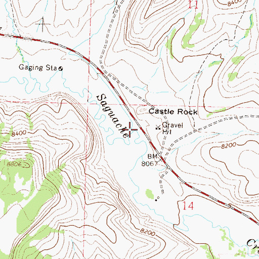 Topographic Map of Ford Creek, CO