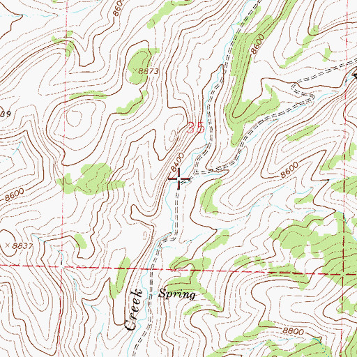 Topographic Map of Mill Gulch, CO